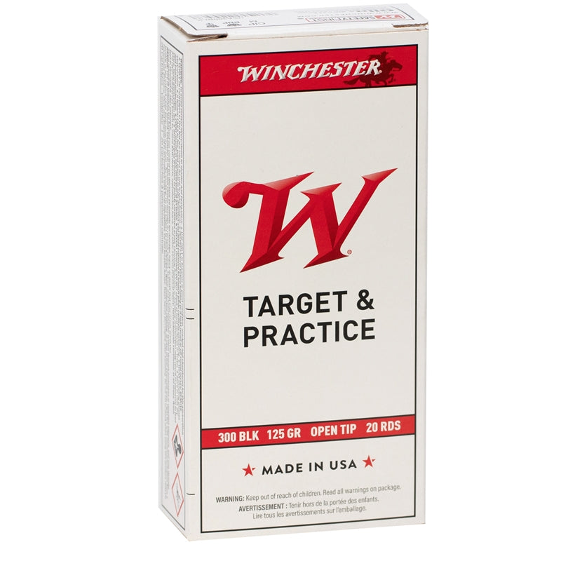 Winchester USA Target 300 AAC Blackout Ammo 125 Grain Open Tip - USA300BLK