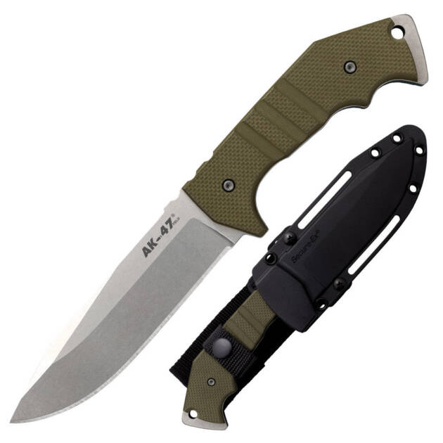 Cold Steel AK-47 Field Fixed Blade Knife (5.5" Stonewash) - 14AKVG
