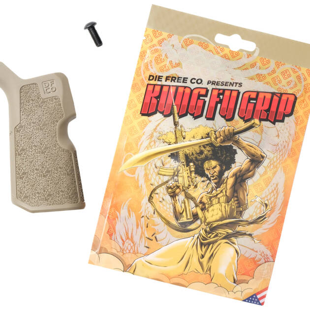 Die Free Co Llc Kung Fu Grip Flat Dark Earth Nylon Fits AR15/M4/AR10/SR25