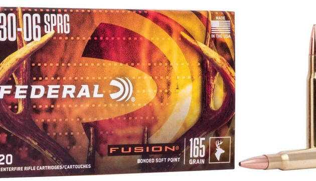 Federal Fusion 30-06 Springfield Ammo 165 Grain Bonded Soft Point - F3006FS2