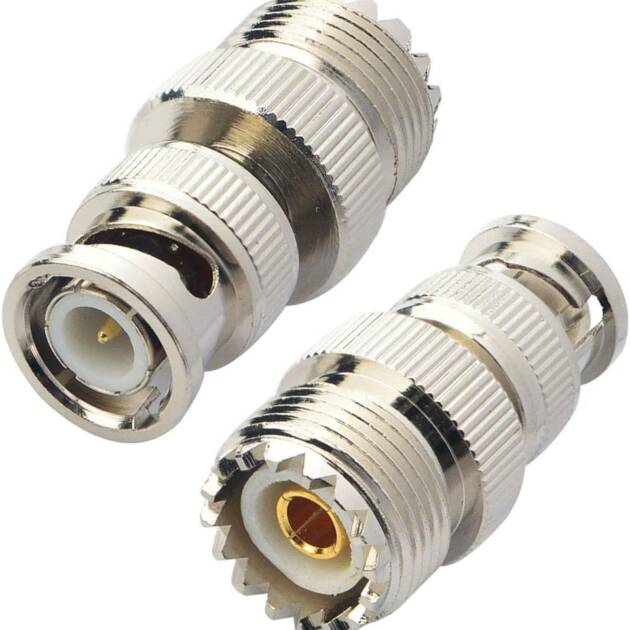 UHF Female to BNC Male Adapter 2 Pack