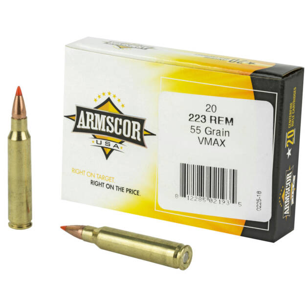 Armscor .223 Remington 55gr V-MAX Ammo - ARM2235N