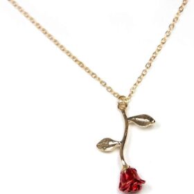 Necklaces for women, Gold Necklace For Women Rose Necklace With Pendant, Aesthetic Necklace, Preppy Jewelry, Trendy Jewelry, Cute Necklaces For Teen Girls And All Women Necklace  