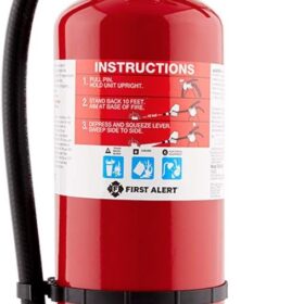 FIRST ALERT HOME2PRO Rechargeable Compliance Fire Extinguisher, UL RATED 2-A:10-B:C, Red, 1-Pack                 