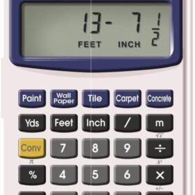 Calculated Industries 8510 Home ProjectCalc Do-It-Yourselfers Feet-Inch-Fraction Project Calculator | Dedicated Keys for Estimating Material Quantities and Costs for Home Handymen and DIYs , White Small                 