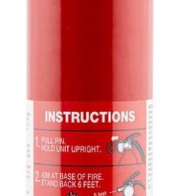 First Alert Fire Extinguisher for Home, Standard Rechargeable Compliance Unit, UL RATED 1-A:10-B:C, HOME1, Red, 1-Pack                 