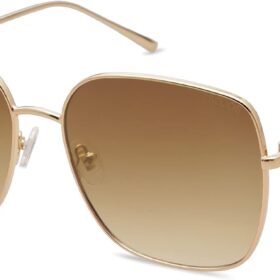 SOJOS Trendy Oversized Square Metal Frame Sunglasses for Women Men Retro Big Flat Lens UV Protection Sunglasses SJ1146