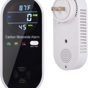 Carbon Monoxide Detectors, Carbon Monoxide Detector Plug in with Temperature Humidity Sensor Built-in, CO Level Monitor Alarm with Clear LCD Display Sound & Light Warning for Home/Hotel/RV                 