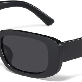 JASPIN Rectangle Sunglasses for Women Men Trendy Y2k Retro 90s Sun Glasses UV400 Protection Cool Square Frame                 