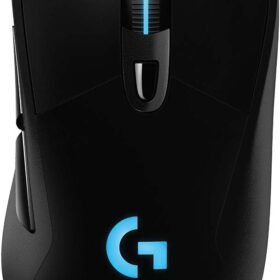 Logitech G703 Lightspeed Wireless Gaming Mouse W/Hero 25K Sensor, PowerPlay Compatible, Lightsync RGB, Lightweight 95G+10G Optional, 100-25, 600 DPI, Rubber Side Grips - Black                 
