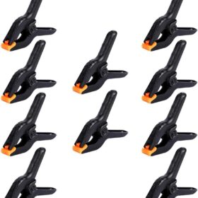 10 Packs of 3.5 inch Professional Plastic Small Spring Clamps Heavy Duty for Crafts and Backdrop Clips Clamps for Backdrop Stand,Photography, Home Improvement and so on                 
