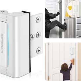 Home Security Door Lock, Upgraded Metal Door Reinforcement Lock, 3