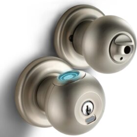 Smart Door Lock, Fingerprint Door Knob with Lock, Autolock Biometric Door Lock, Keyless Thumbprint Entry Door Lock for Bedrooms, Hotels, Apartments, Offices and Garages              