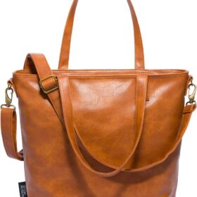 Simple Modern Vegan Leather Tote Bag for Women                 