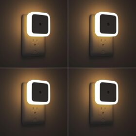 Sujeet Night Light, Night Lights Plug into Wall 4-Pack, Nightlight Plug in Night Light, Dusk to Dawn Night Lamp Led Night Light for Bedroom, Bathroom, Hallway Warm White                 