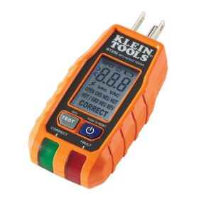 Klein Tools RT250 GFCI Outlet Tester with LCD Display, Electric Voltage Tester for Standard 3-Wire 120V Electrical Receptacles                 