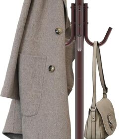 Simple Houseware Standing Coat and Hat Hanger Organizer Rack, Bronze                 