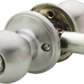 Copper Creek BK2030SS Ball Door Knob, Privacy Function, 1 Pack, Satin Stainless              