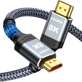 Highwings 8K@60 Long HDMI Cable 15FT, 48Gbps 2.1 High Speed Gaming HDMI Cord 4K120 144Hz RTX 3090 eARC HDCP 2.2&2.3 Compatible for PS5, SoundBar, AVR, UHD TV                 