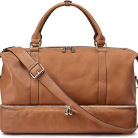 S-ZONE Weekender Bags for Women and Men Travel Duffel Bags with Shoe Compartment Overnight Carry on Duffle Tote Bag                 