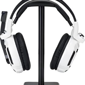 Headphone Stand, Universal Aluminum Metal Holder for AirPods Max, HyperX Cloud II, Xbox One, Turtle Beach, Sennheiser, Sony, Bose, Beats PC Gaming Headset Display & Bluetooth Headphones (Black)                 