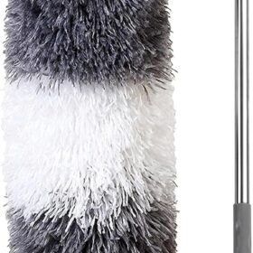 BOOMJOY Microfiber Feather Duster with Extendable Pole and Bendable Head, 100