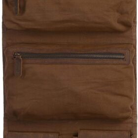 KomalC Premium Buffalo Leather Hanging Toiletry Bag Travel Dopp Kit                 