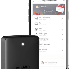 SwitchBot Hub Mini Smart Remote - IR Universal Remote, WiFi IR Blaster for TV, Air Conditioner, Compatible with Alexa, Google Home, Link SwitchBot to Wi-Fi (Support 2.4GHz)                 