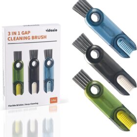 3 in 1 Cup Lid Gap Cleaning Brush Set, Multifunctional Insulation Bottle Cleaning Tools, Mutipurpose Tiny Silicone Cup Holder Cleaner, Home Kitchen Cleaning Tools                 