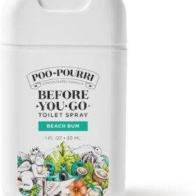 Poo-Pourri Before-You-Go Toilet Spray, Beach Bum, 1 Fl Oz Pocket Travel Size - Coconut, Orchid and Toasted Praline                 