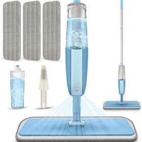 Spray Mops Wet Mops for Floor Cleaning - MEXERRIS Microfiber Dust Mop with 3X Washable Pads Floor Mop with Sprayer Wood Floor Mops Commercial Home Use for Wood Floor Hardwood Laminate Ceramic Tiles                 