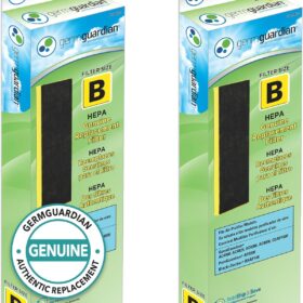 GermGuardian Filter B HEPA Pure Genuine Air Purifier Replacement Filter, Removes 99.97% of Pollutants for AC4825, AC4300, AC4900, AC4825DLX, AC4850, CDAP4500, AP2200, Black/Yellow, FLT4825                 