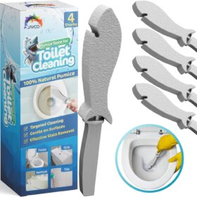 4 Pack Pumice Stone for Toilet Cleaning | Toilet Pumice Stone with Handle | Pumice Cleaning Stone for Toilet Bowl                 