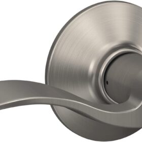 Schlage F10 V ACC 619 Accent Door Lever Hall & Closet Passage Lock, (Pack of 1), Satin Nickel