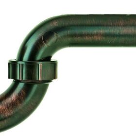 PF WaterWorks DecoTRAP Decorative ABS P-Trap (Kitchen/Bathroom) with Matching Wall Adaptor Cover - Universal (1-1/2-Inch or 1-1/4-Inch x 1-1/2-Inch); Oil Rubbed Bronze; PF0703-ORB