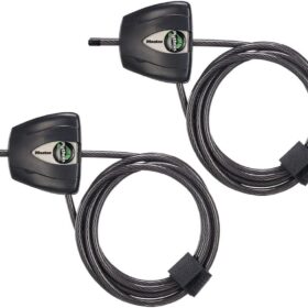 Master Lock Black Python Steel Cable Lock with Keys, Heavy Duty Anti-Theft Trail Camera and Kayak Locking Cable, 2 Pack, 8417T