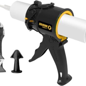 SILIGUN Compact Caulking Gun with Caulking Tools and Caulk Nozzle - No Drip Caulk Gun - Patented Design - Lightweight ABS Frame - Works with All 10 oz Tubes