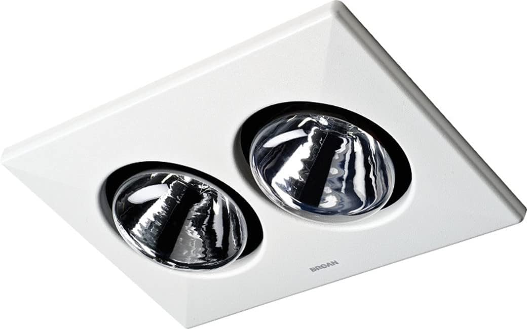 Broan-NuTone 164 Type IC Infrared Two-Bulb Ceiling Heater with Fan, 250 Watt, White - Image 5