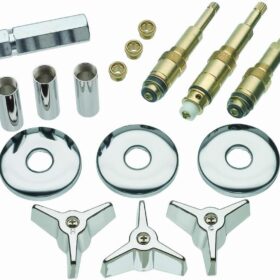 DANCO Bathtub and Shower 3-Handle Remodel/Rebuild Trim Kit for American Standard Colony Faucets | Cross-Arm Handle | 9C-23H, 9C-23C, 11C-1D | Chrome (39614)