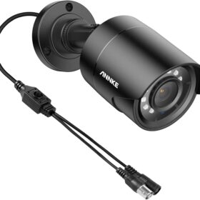 ANNKE 1080p Security Camera 4-in-1 CCTV Bullet Wired Cam, AHD/TVI/CVI/CVBS, Analog Surveillance Video Add-On Black Camera for Outdoor Use, 100ft Clear Night Vision (Power Adapter Not Included) - E200