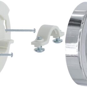 Danco 12005 Shower Arm Stabilizer Bracket and Flange Cover, No Size, Chrome