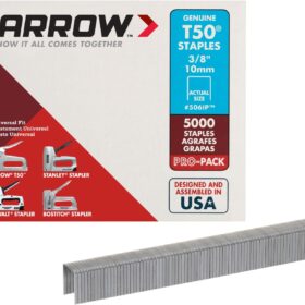 Arrow Fastener 506IP Heavy Duty T50 Staples for Upholstery, Construction, Furniture, Crafts, 3/8-Inch Leg Length, 3/8-Inch Crown Size, 5000 Pieces ( Pack of 1)              