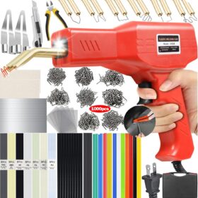 Upgraded 220W Plastic Welder, 2 in 1 Plastic Welding Kit Plastic Repair Welder Kit 1000PCS Hot Stapler Soldering Gun with 100PCS Plastic Welding Rods Car Bumper Repair Kit for Most Plastic Repair              