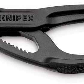KNIPEX Cobra XS Mini Water Pump Pliers, 100 mm, Nuts to 24 mm, Pipes to 28 mm, Self-Locking, Fine Adjustment by Button Push, Edc, 87 00 100