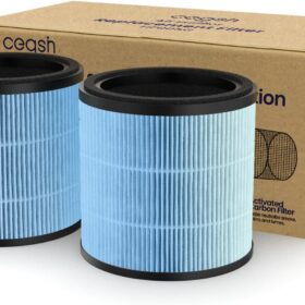 AP005C Series Genuine HEPA Air Filter Replacement, Upgraded 4-in-1 Air Filter for Smoke, Pollen, Dander, Hair, Dust, Odors, 2-Pack