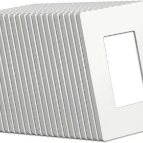 BESTTEN (20 Pack) USWP4 Matte White Series 1-Gang Decorator Screwless Wall Plate, Decor Outlet Cover, H4.69 x W2.91, for Light Switch, Dimmer, USB, GFCI, Receptacle