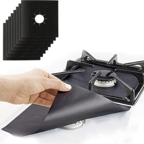 Gas Stove Burner Covers by Lindas Essentials (10 Pack) - Extra Thick Non Stick Reusable Stove Top Covers for Gas Burners, Heat Resistant Gas Range Protectors Covers - Keeps Stovetop Clean              