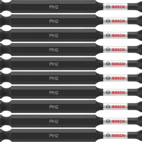 BOSCH ITPH235B 10-Pack 3-1/2 In. Phillips #2 Impact Tough Screwdriving Power Bits