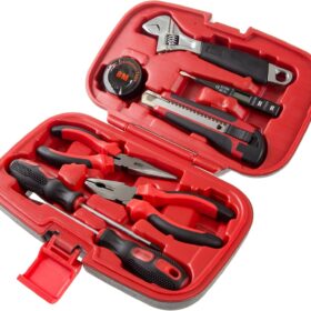 Household Hand Tools - 9-Piece Tool Set Includes Adjustable Wrench, Screwdriver, Pliers, and More - Tool Kit for the Home, Office, and Car by Stalwart